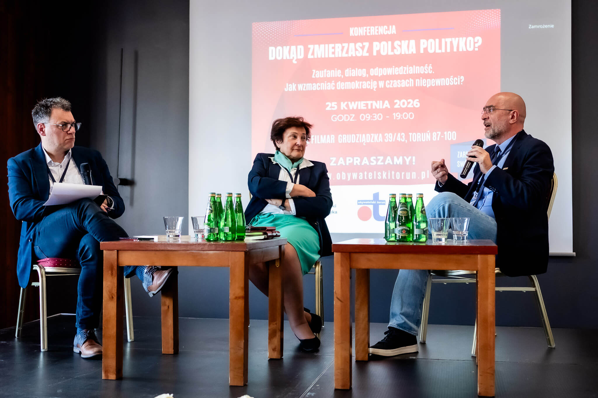 II panel dr Hanna Machińska, mec. Radek Baszuk i prowadzący Jacek Liberski